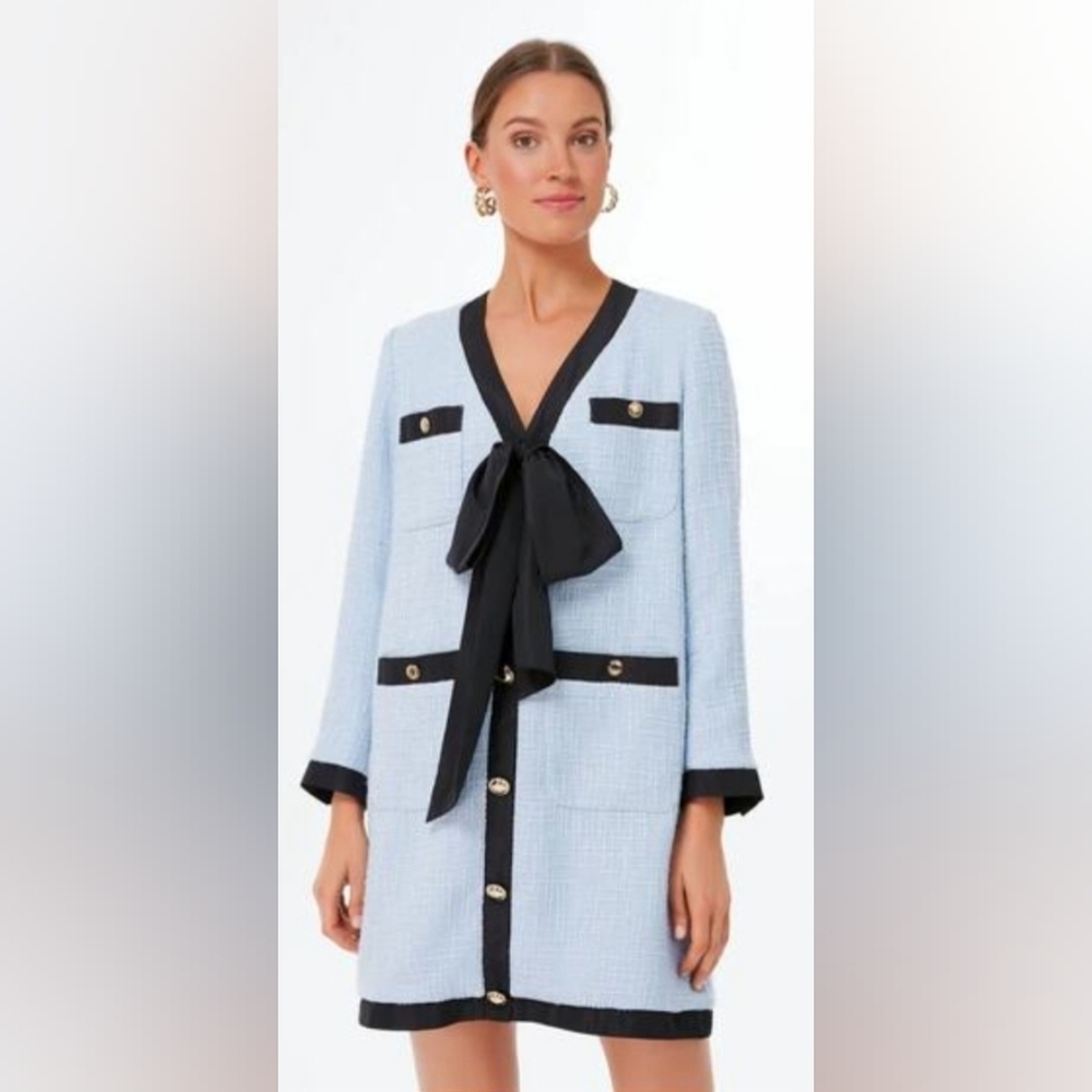 NWT Tuckernuck Pomander Place Coco Tweed Bow Mini Dress. XL